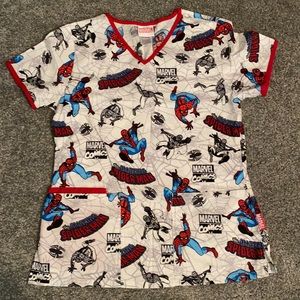 Marvel Spiderman scrub top